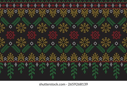 Ethnisches Muster. Ethnic India Bhandhani nahtloses Muster für Stickerei, Textildekoration und Fliesendesign.