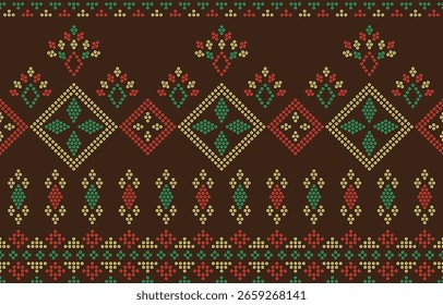 Ethnic Pattern. Ethnic India Bhandhani seamless pattern for embroidery, textile decoration and tile design.