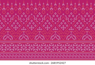 Ethnisches Muster. Ethnic India Bhandhani nahtloses Muster für Stickerei, Textildekoration und Fliesendesign.