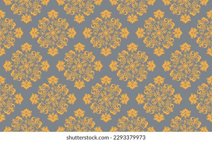 Ethnic Pattern. Ethnic India seamless pattern design oriental style. Damask India Motif.
