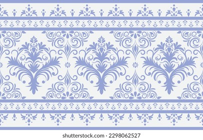 Ethnic Pattern. Ethnic India seamless pattern design oriental style. Damask India Motif.