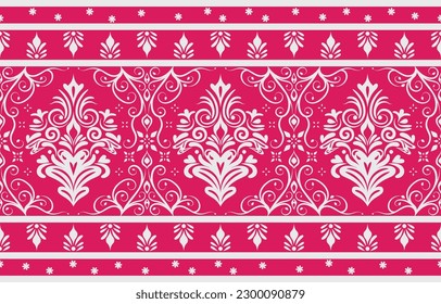 Patrón étnico. Diseño de patrones interminables de la India étnica estilo oriental. Damask India Motif.