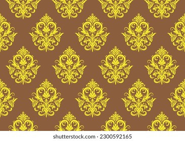 Patrón étnico. Diseño de patrones interminables de la India étnica estilo oriental. Damask India Motif.