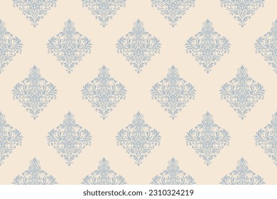 Ethnic Pattern. Ethnic India seamless pattern design oriental style. Damask India Motif.