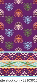 Ethnic Pattern. Ethnic India seamless pattern design oriental style. Damask India Motif.