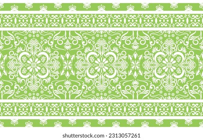 Patrón étnico. Diseño de patrones interminables de la India étnica estilo oriental. Damask India Motif.