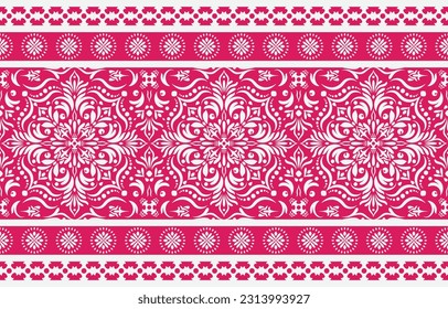 Ethnic Pattern. Ethnic India seamless pattern design oriental style. Damask India Motif.