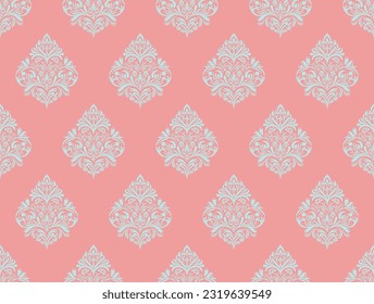 Ethnic Pattern. Ethnic India seamless pattern design oriental style. Damask India Motif.