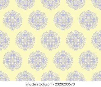 Patrón étnico. Diseño de patrones interminables de la India étnica estilo oriental. Damask India Motif.