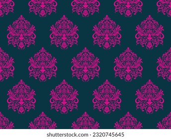 Ethnic Pattern. Ethnic India seamless pattern design oriental style. Damask India Motif.