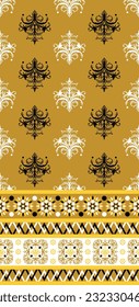 Ethnic Pattern. Ethnic India seamless pattern design oriental style. Damask India Motif.
