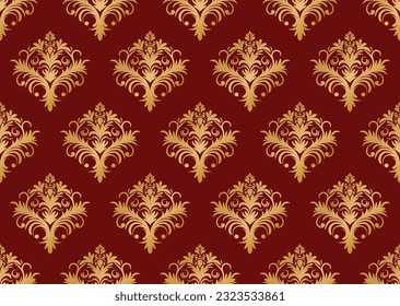 Patrón étnico. Diseño de patrones interminables de la India étnica estilo oriental. Damask India Motif.