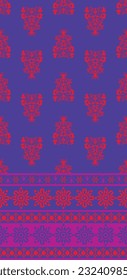 Patrón étnico. Diseño de patrones interminables de la India étnica estilo oriental. Damask India Motif.