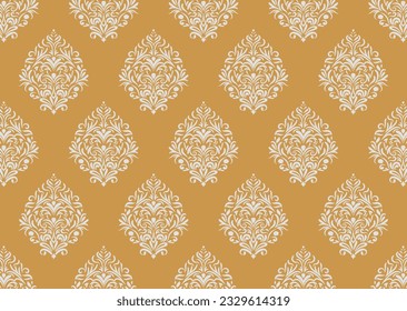 Ethnic Pattern. Ethnic India seamless pattern design oriental style. Damask India Motif.