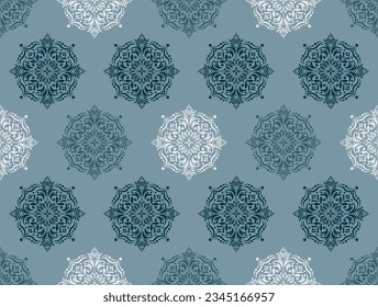 Ethnic Pattern. Ethnic India seamless pattern design oriental style. Damask India Motif.