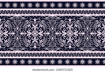Ethnic Pattern. Ethnic India seamless pattern design oriental style. Damask India Motif.