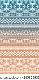ETHNIC PATTERN LONG DRESS GRADIENT