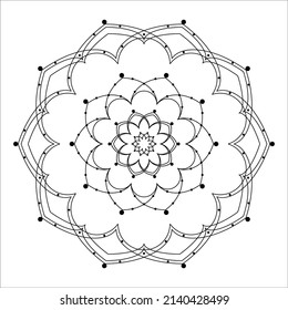 Ethnic pattern mandala .Vector. Tattoo