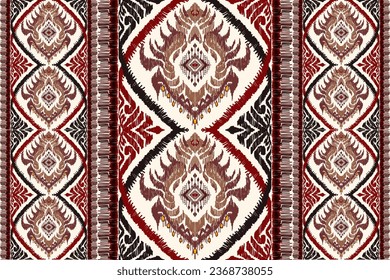 Ethnisches Muster, Ogee, Geometrisches ethnisches Muster, Paisley-Muster, Kat-Muster, Ikat-Chevron, Rustikaler Nahtloser Hintergrund, handgezeichnetes, nahtloses Muster, abstrakte Stickerei, Hintergrunddruck.