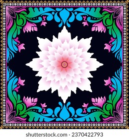 Ethnische Muster, Ogee, Geometrisches ethnisches Muster, Paisley-Muster, Kat-Muster, Ikat-Chevron, Nahtlose Textilien, Indianeramerikaner, Vektorelement, Abstrakter-Vektorgrafik, Batik, Stoffstickerei, Hintergrunddruck.