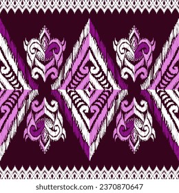 Ethnisches Muster, Ogee, Geometrisches ethnisches Muster, Paisley-Muster, Kat-Muster, Ikat-Chevron, Rustikaler Nahtloser Hintergrund, handgezeichnetes, nahtloses Muster, abstrakte Stickerei, Hintergrunddruck.