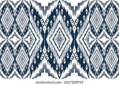 Ethnic pattern, Ogee, Geometric ethnic, Paisley pattern, Ikat pattern, chevron, Seamless textile, native american, Vector element, Abstract Vector, Black, blue, white, fabric embroidery.