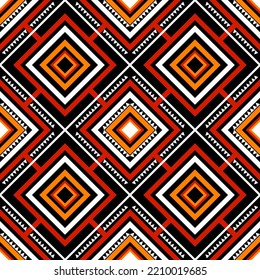 Ethnic pattern on black background for fabric design, illustration, vector