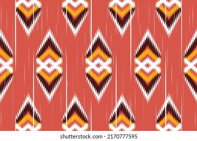 ethnic pattern philippine textile 	
Diamond geometric vector ikat pattern design for prints fabric mudmee saree silk textile dress fashion industry