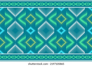 Ethnic Pattern Philippine Textile Geometric Vector Ikat Pattern. Ethnic Seamless Pattern In Tribal, Folk Embroidery Filipino Style. Ikat Aztec Art Ornament Print.Design For Carpet, Wallpaper, Clothing