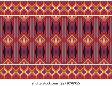Ethnic pattern Philippine textile. traditional patterned Native American art It is a pattern geometric shapes. Create beautiful fabric patterns. Design for print. Using in the fashion industry.