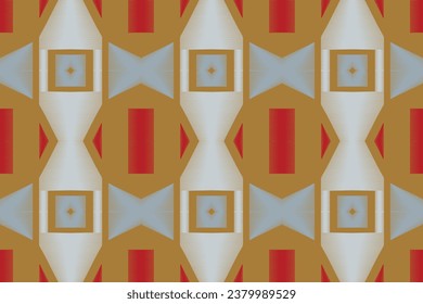 Ethnic pattern Philippine textile. traditional patterned Native American art It is a pattern created by combining geometric shapes. Create beautiful fabric patterns. Design for print.