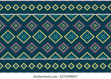 Ethnic pattern of the Philippines. Traditional ethnic pattern design It is a pattern geometric shapes. Create beautiful fabric patterns. Design for print. Using in the fashion industry.
