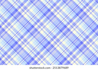 Patrón étnico tartán a cuadros, ventana de tela sin costuras. Vector textil de fondo de textura de perfección en paleta de colores claros y azules.