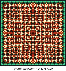 Ethnic pattern for print. geometric folklore ornament. Folk decorative retro vintage texture.