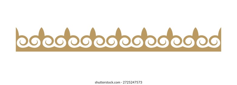 Patrón étnico de cuernos de carnero. Ornamento oriental, impresión decorativa. Vector