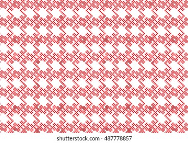 Ethnic pattern red and white