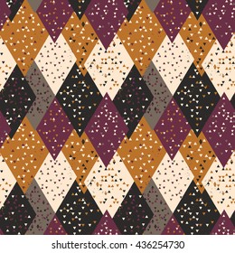 Ethnic pattern. Retro style background. Geometric simple ornament. Aztec style triangles old-fashion pattern.