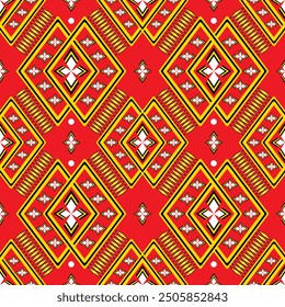 Ethnic pattern seamless art, fabric geometric ethnic seamless, wallpaper or background, design for curtain, carpet ,geometry illustration and decorative.
