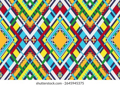 Ethnic pattern seamless. Aztec fabric home decoration traditional embroidery pattern seamless background. Native abstract geometry.. Design for fabric, art, wallpaper, textile, wrapping.