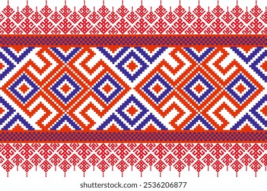 Ethnische Muster nahtlose geometrische, Aztec Stickerei Grenze nahtlos, Muster Kunst ethnischen Stil, Tapete, Design für Febric, Batik, Teppich Textil, Möbel Dekoration, Teppich, Geometrie nahtlose Muster
