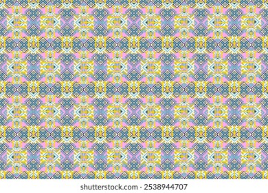 Ethnic pattern seamless, Geometric design ,Aztec embroidery border seamless patterns.ethnic design,  pattern art wallpaper Background, Design for fabric, curtain, carpet ,geometry seamless pattern