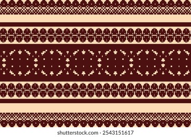 Ethnic pattern seamless, Geometric design ,Aztec embroidery border seamless patterns.ethnic design,  pattern art wallpaper Background, Design for fabric, curtain, carpet ,geometry seamless pattern
