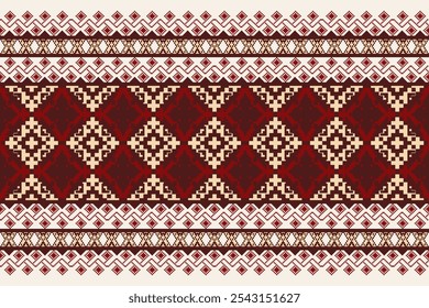 Ethnic pattern seamless, Geometric design ,Aztec embroidery border seamless patterns.ethnic design,  pattern art wallpaper Background, Design for fabric, curtain, carpet ,geometry seamless pattern