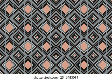 Ethnic pattern seamless, Geometric design ,Aztec embroidery border seamless patterns.ethnic design, pattern art wallpaper Background, Design for fabric, curtain, carpet ,geometry seamless pattern
