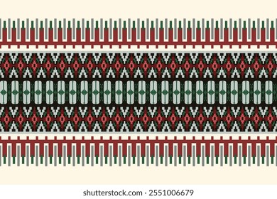 Padrão étnico sem emenda, Design geométrico, Bordado asteca Borda sem emenda Patterns.Ethnic design, padrão arte papel de parede de fundo, Design para tecido, cortina, tapete, geometria sem emenda padrão