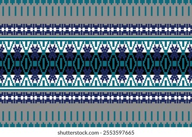 Ethnic pattern seamless, Geometric design ,Aztec embroidery border seamless patterns.ethnic design,  pattern art wallpaper Background, Design for fabric, curtain, carpet ,geometry seamless pattern