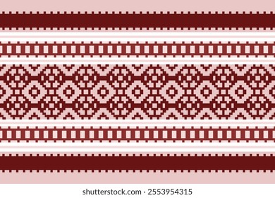 Ethnic pattern seamless, Geometric design ,Aztec embroidery border seamless patterns.ethnic design,  pattern art wallpaper Background, Design for fabric, curtain, carpet ,geometry seamless pattern