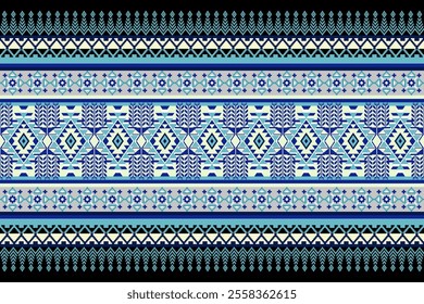 Ethnic pattern seamless, Geometric design ,Aztec embroidery border seamless patterns.ethnic design,  pattern art wallpaper Background, Design for fabric, curtain, carpet ,geometry seamless pattern