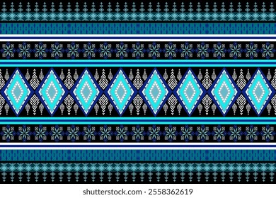 Ethnic pattern seamless, Geometric design ,Aztec embroidery border seamless patterns.ethnic design,  pattern art wallpaper Background, Design for fabric, curtain, carpet ,geometry seamless pattern