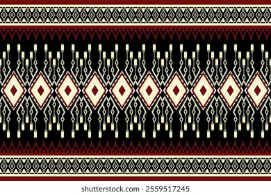 Ethnic pattern seamless, Geometric design ,Aztec embroidery border seamless patterns.ethnic design,  pattern art wallpaper Background, Design for fabric, curtain, carpet ,geometry seamless pattern